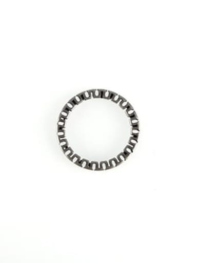 Small U-shaped ring, antique  (size 6) Titanium Steel Geometric Vintage Band Ring