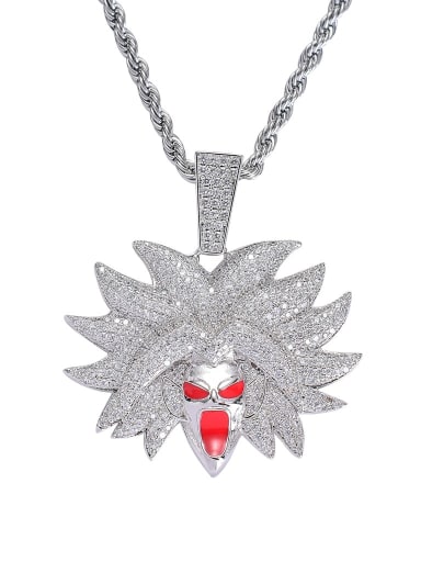 Brass Cubic Zirconia Dragon Ball Characters Hip Hop Necklace