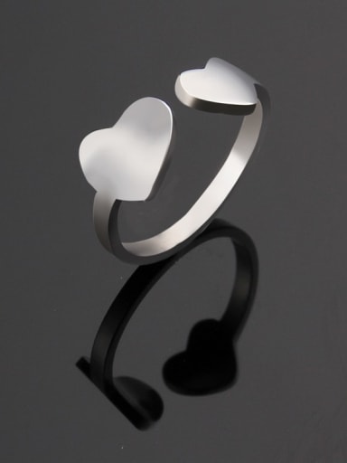 Titanium Heart Minimalist Band Ring