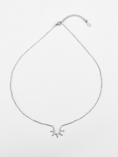 Titanium Irregular Rosary Minimalist Necklace