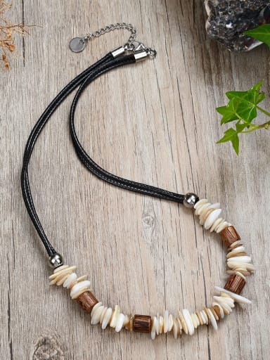 3 45 Stainless steel Natural Stone Irregular Bohemia Beaded Necklace
