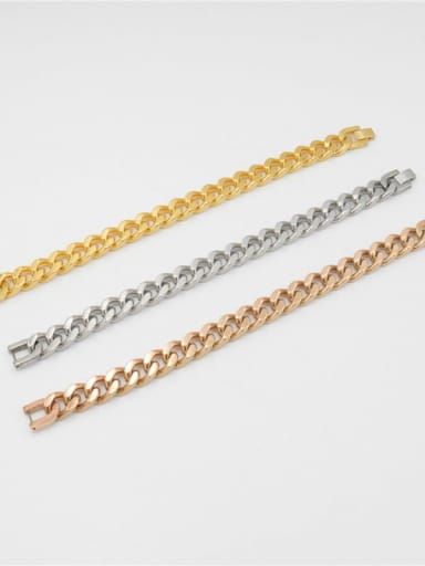 custom Titanium Steel Hollow Geometric Vintage Link Bracelet