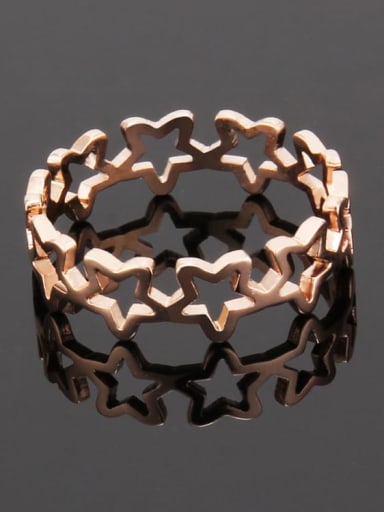Titanium Star Minimalist Band Ring