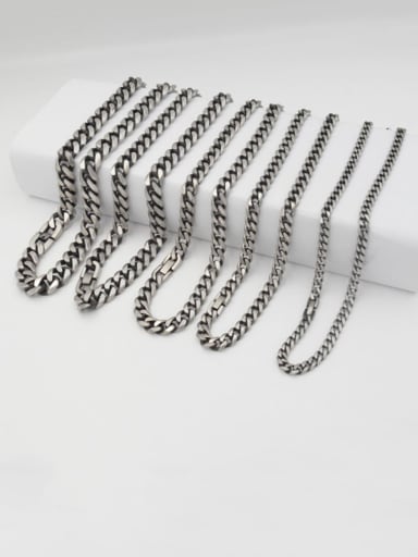 Titanium Steel Hollow Geometric Chain Vintage Link Bracelet