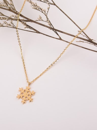 Titanium snowflakeLocket Minimalist  necklace