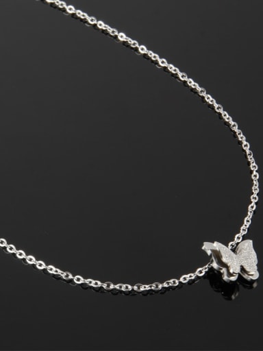 Titanium Butterfly  Dainty Pendant  Necklace