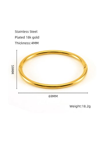 ZG1299 Gold Bracelet Stainless steel Geometric Hip Hop Band Bangle