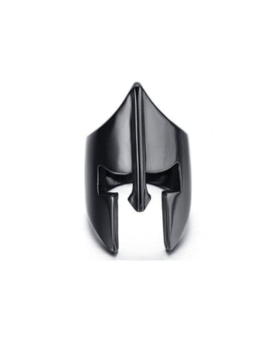 Stainless steel Mask Geometric Vintage Band Ring
