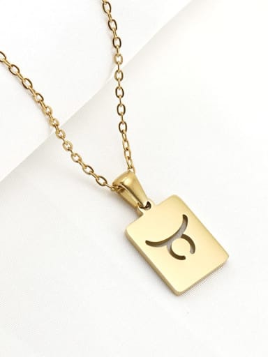 Stainless steel Constellation Minimalist Rectangle Pendant Necklace