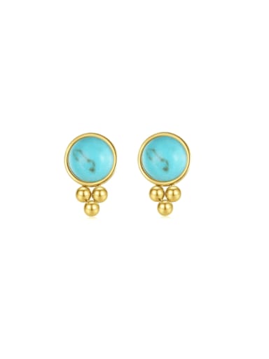 Stainless steel Turquoise Geometric Minimalist Stud Earring