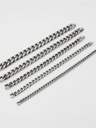 Titanium Steel Hollow Geometric  Chain Vintage Link Bracelet