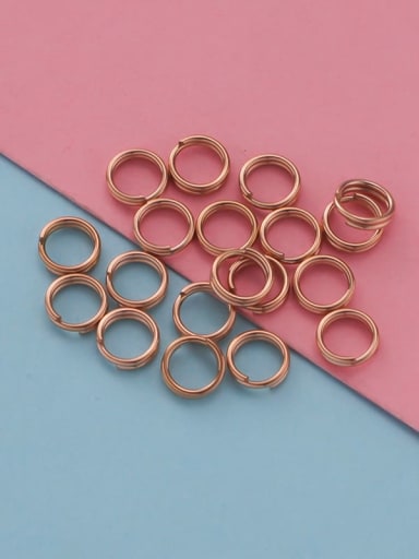 rose gold Stainless Steel Double Ring Open Ring Jewelry Accessories