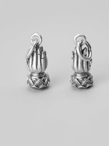 925 Sterling Silver Hand Charm Height : 16 mm , Width: 16 mm