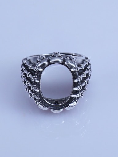 925 Sterling Silver Geometric Ring Setting Stone size: 13*17mm