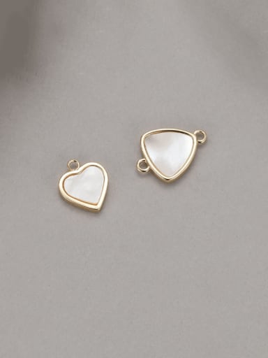 Brass Shell Minimalist Heart  DIY Pendant