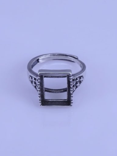 925 Sterling Silver Rectangle Ring Setting Stone size: 9*12mm