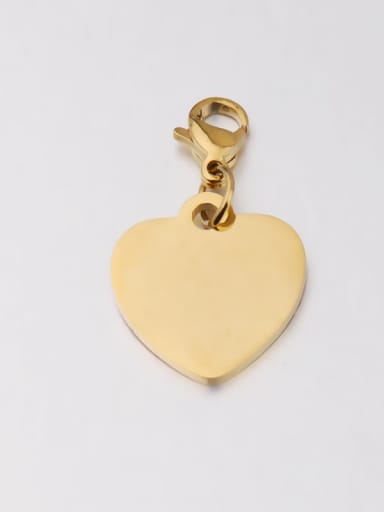 golden Stainless steel melon seed buckle love pendant