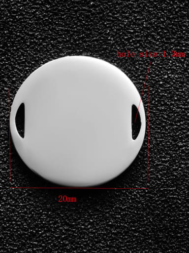 Stainless steel Round Charm Diameter : 20 mm