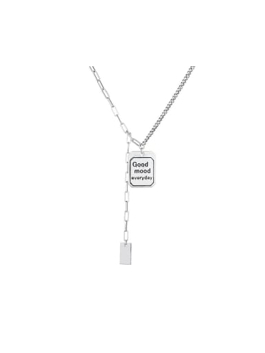 925 Sterling Silver Geometric Trend Tassel Necklace