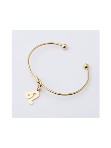 Stainless steel Constellation Trend Cuff Bangle