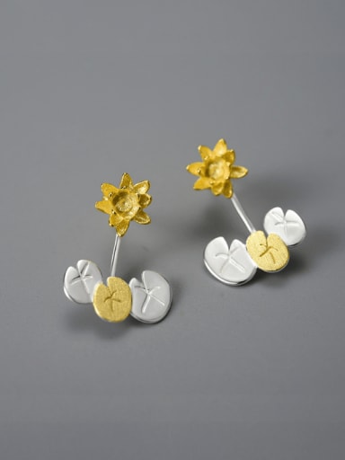 925 Sterling Silver Flower Artisan Drop Earring