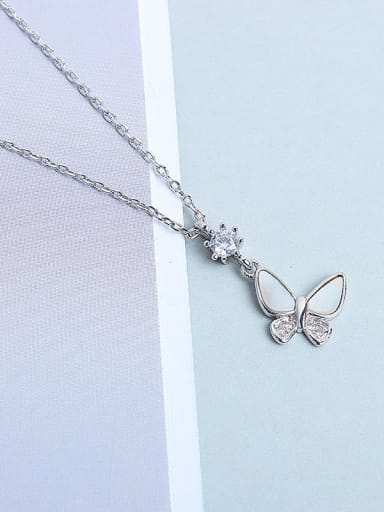 925 Sterling Silver Shell Butterfly Minimalist Necklace