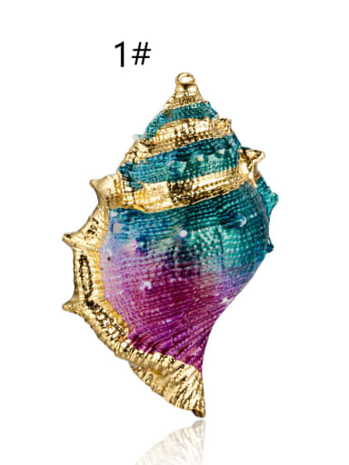 custom Multicolor Conch Charm