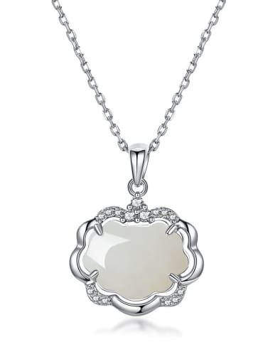 custom 925 Sterling Silver Jade Locket Dainty Necklace