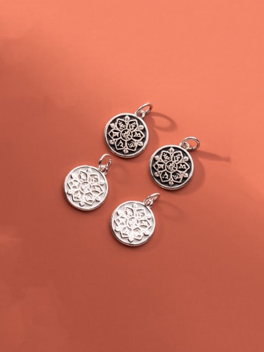 925 Sterling Silver Round Vintage Charms