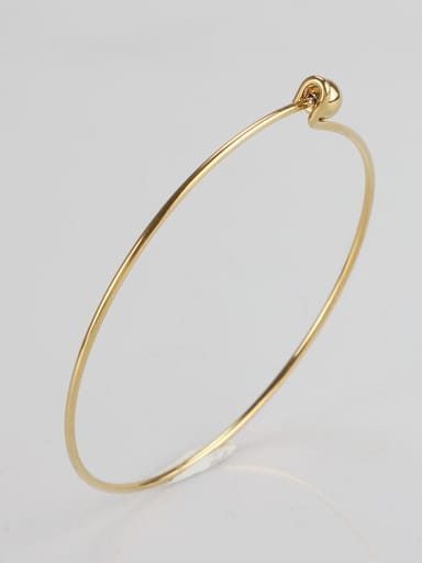 60mm gold Stainless steel open simple threaded bead detachable bracelet