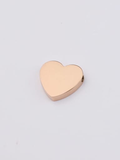 Rose Gold Stainless steel love heart-shaped beads