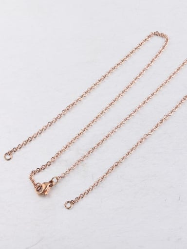 Rose Gold Stainless steel chain necklace with chain