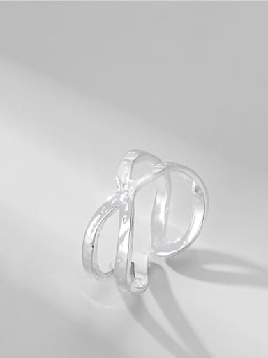 925 Sterling Silver Cross Minimalist Band Ring