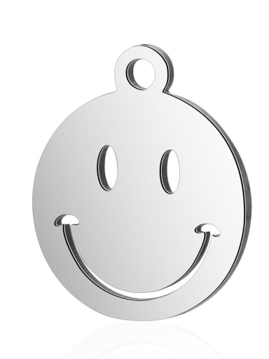 Stainless steel Face Charm Height : 14 mm , Width: 12 mm