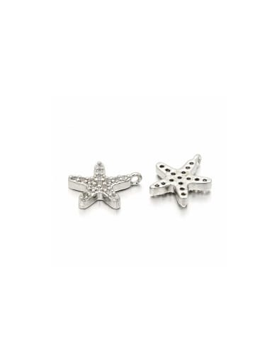 Copper starfish petite micro-set zircon accessories
