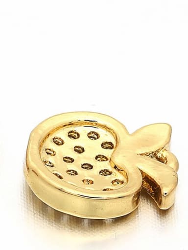 golden Bronze Micropaved Small Apple Pendant