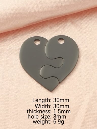 Titanium Steel Minimalist Heart  DIY Pendant