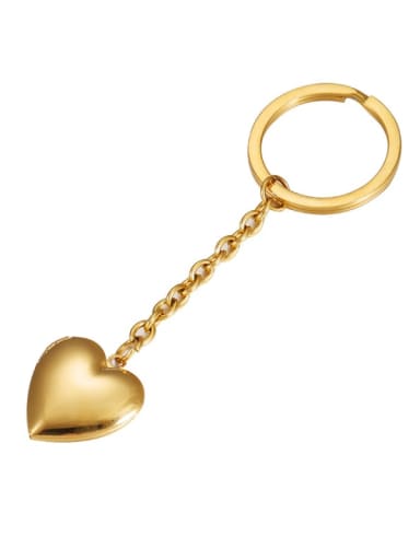 golden Stainless steel Heart Minimalist Key Chain