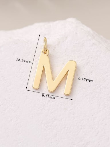 Brass Minimalist English  Letter  Pendant