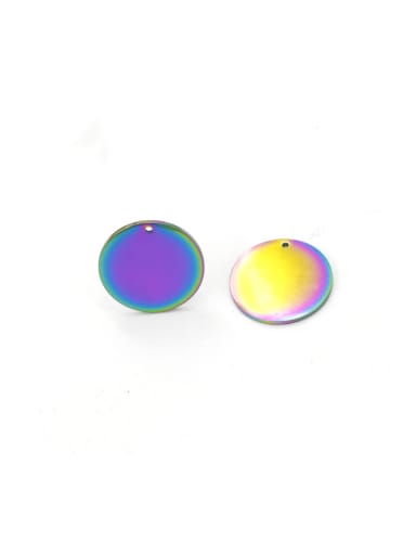 Stainless Steel Rainbow Color Disc Pendant