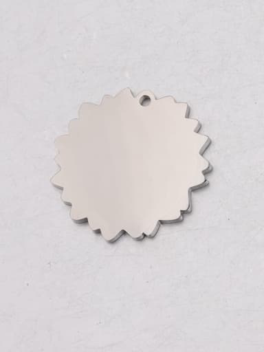 25mm steel color Stainless steel flower pendant
