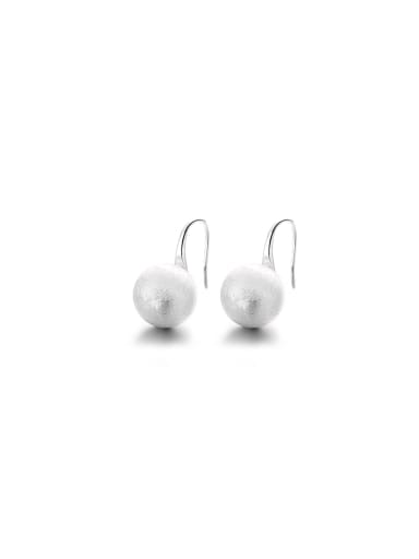 925 Sterling Silver Ball Dainty Hook Earring