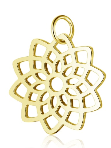 Stainless steel Flower Charm Height :16.5mm , Width: 19 mm