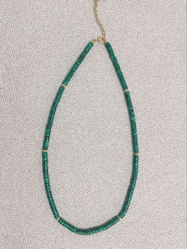 Titanium Steel Natural Stone Vintage Beaded Necklace