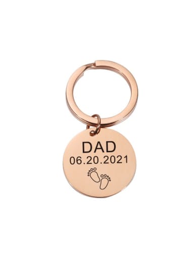 rose gold Stainless Steel Father's Day Gift Geometric Jewelry Accessories Key Pendant