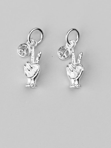 925 Sterling Silver finger Charm Height : 17 mm , Width: 6.5 mm