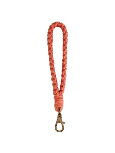 K68340 Copper Cotton Rope Hand-Woven Wrist Key Chain