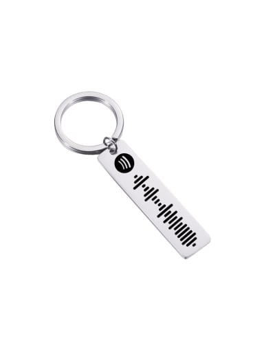 Stainless Steel Music Scan Code Key Chain