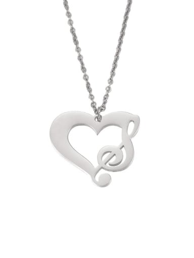 Stainless steel Heart Note Minimalist Necklace