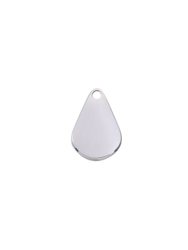Stainless steel rounded drop tail tag pendant